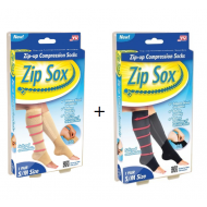 1 + 1 GRATIS - Sosete cu efect compresiv ZIP SOX, ajuta la circulatia sanguina in picioare