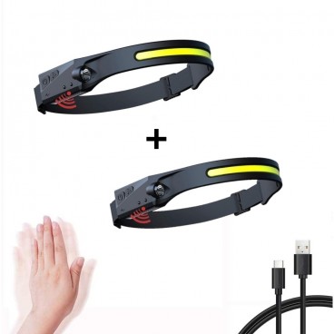 1 + 1 GRATIS Lanterna de cap led cu aprindere prin gest , senzor de miscare