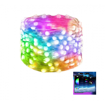 Banda Led 10 Metri, Control bluetooth, Aplicatie, Sincronizare Muzica, IP44 Rezistent la Apa, luminozitate reglabila, USB, Multicolor
