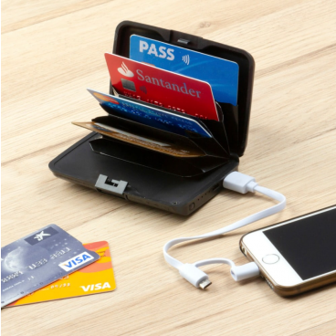 Portofel carduri anti-furt și power bank