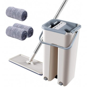 Mop profesional cu doua cuve de spalare si uscare si 2 rezerve incluse