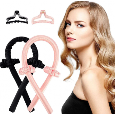 1 + 1 GRATIS - Ondulator de Par fara Caldura, Bentita pentru Bucle, Spuma Moale si Satin