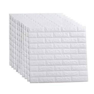 Set 20 Tapet 3d autocolant Alb, rezistent la apa, 70cm x 77cm x 4 mm Aden®