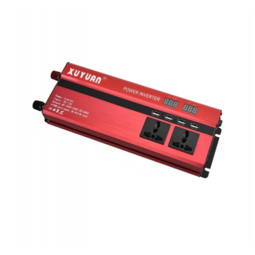 Invertor Auto pentru Sistem Solar, 12V, Display Dublu cu 4 Mufe USB, 2 Iesiri