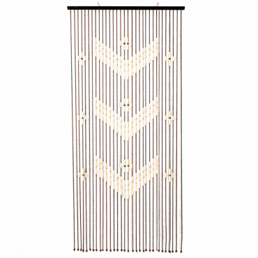 Perdea Usa Margele Lemn 90x180 Cm | 52 Siraguri | Design Boho Natural | Ventilatie Si Intimitate