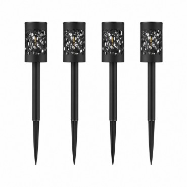 Set 4 Lampi Solare LED Gradina | 3000K Lumina Calda | Senzor Automat | IP65 | 32 cm