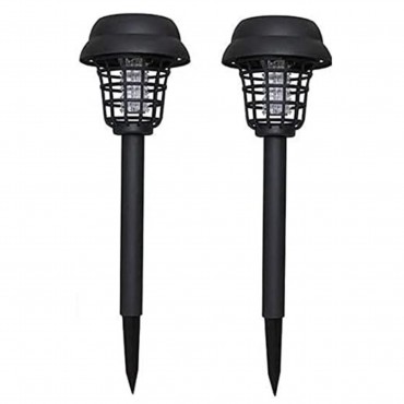 Set 2 lampi solare anti tantari LED UV – Lampa solara cu protectie eficienta, autonomie 10 ore, iluminare gradina si terasa